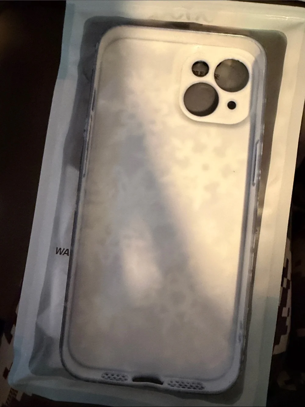 iphone 11 case Black Snowflake Phone Case with Blue PopGrip